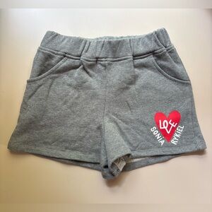 Sonia Rykiel | Size‎ 10 Girl Grey Heart Girl’s Cotton Shorts